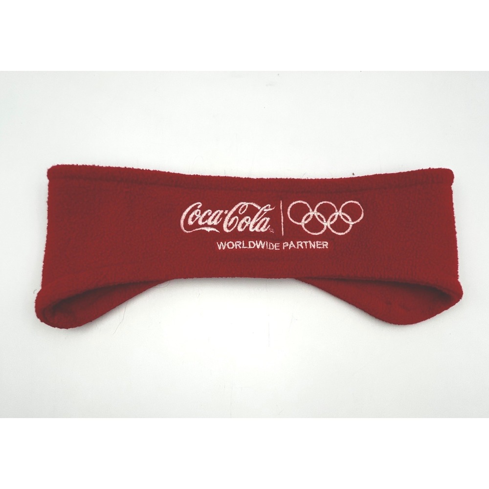 Apollo Headband Red Coca-Cola Olympic Fleece Ear Warmer EUC